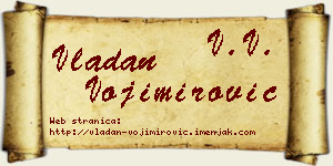 Vladan Vojimirović vizit kartica
